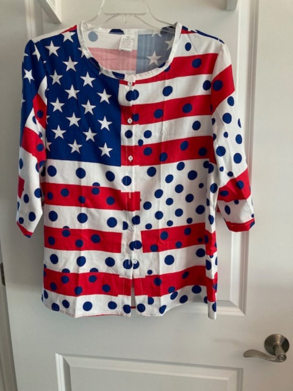 Patriotic 3/4 sleeve Shirt - NEW - Picture 2 of 8